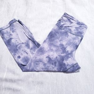 Lululemon Athletica Align Crop Leggings Grey White Tie Dye